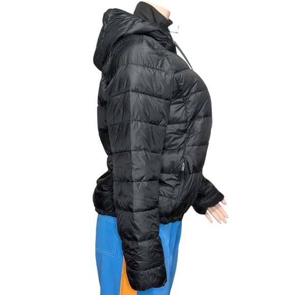 ATHLETA Aire Puffer Hooded Jacket, Black, Medium - Picture 9 of 14